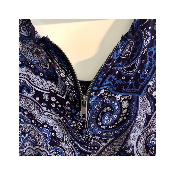 SOLD - Paisley Blue Dress - Picture 3 of 4